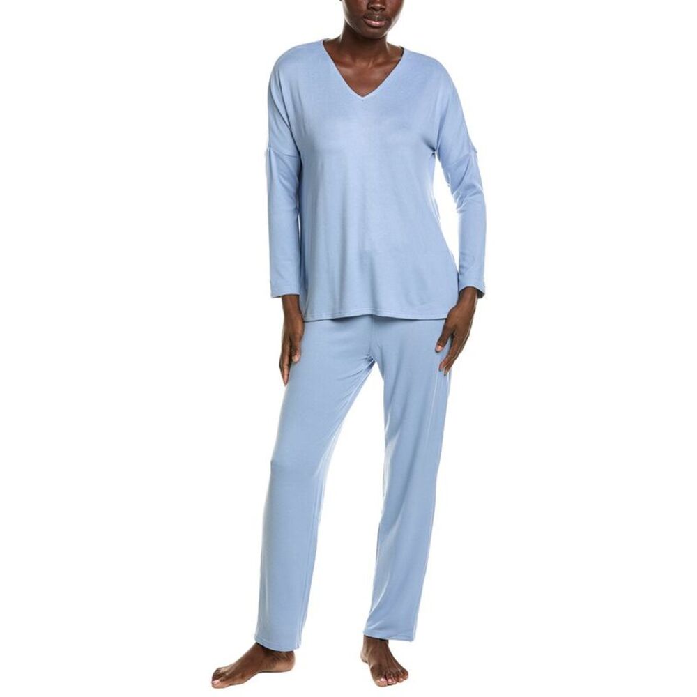 N Natori Womens 2Pc Oasis Pajama Set, Blue